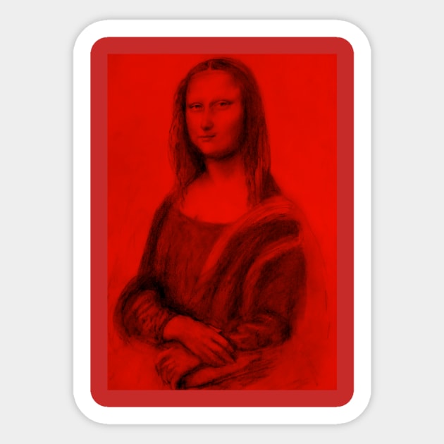 Mona Lisa Sticker by The Cartoon Eye